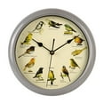 thumbnail image 1 of 10 Inch Decorative Wall Clock with Bird Sounds and Educational Bird Species Display Silent Movement for Home Office Classroom Use, 1 of 4