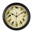 thumbnail image 1 of 10 Inch Decorative Wall Clock with Bird Sounds and Educational Bird Species Display Silent Movement for Home Office Classroom Use, 1 of 4
