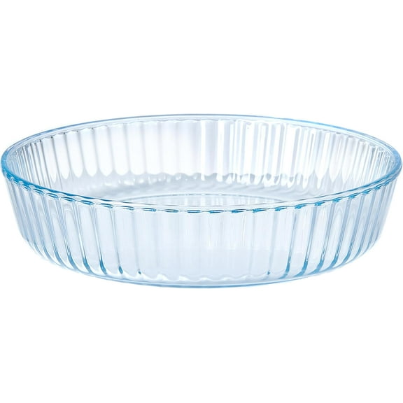 10 Inch Deep Glass Pie Dish & Plate for Baking - Oven Safe Dish for Apple, Pumpkin Pie and Quiche - Clear Pie Pan for Serving & Easy Clean