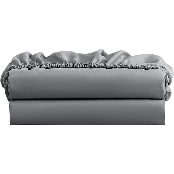 10" Inch Deep Pocket Twin-XXL Size Fitted Sheet Only - 400 Thread Count - Premium 100% Egyptian Cotton Mattress Cover Sheets & Protectors - Dark Grey Solid.