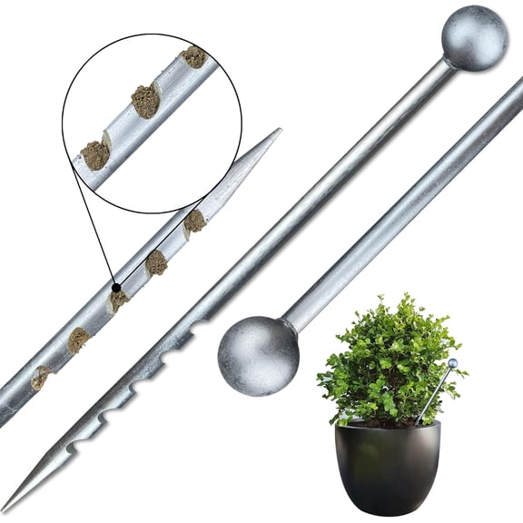 10 Inch Diameter 0.27 Inch Soil Probe, Stainless Steel Soil Sampling Probe, Plant Soil Moisture Probe, No Battery Needed, Plant Garden Farm Soil Sampling Moisture Meter