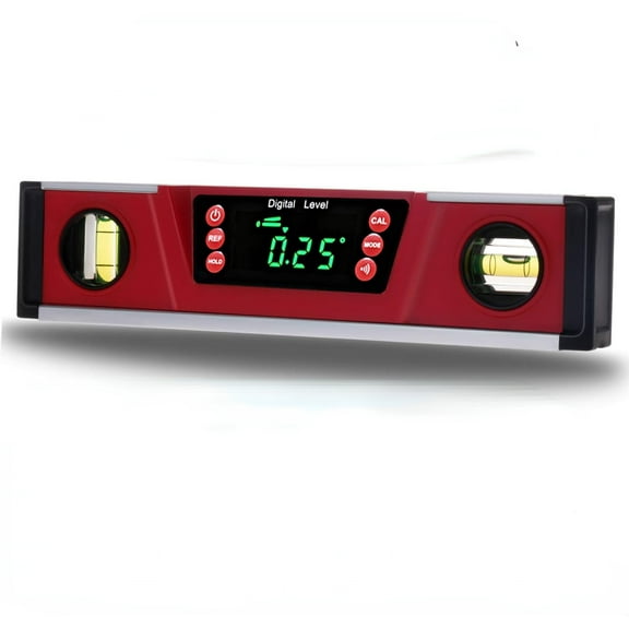 10-Inch Digital Torpedo Level and Protractor | Neodymium Magnets | Bright LED Display | V-GROOVE MAGNETIC BASE | IP54 Dust/Water Resistant smart level with Carrying Bag