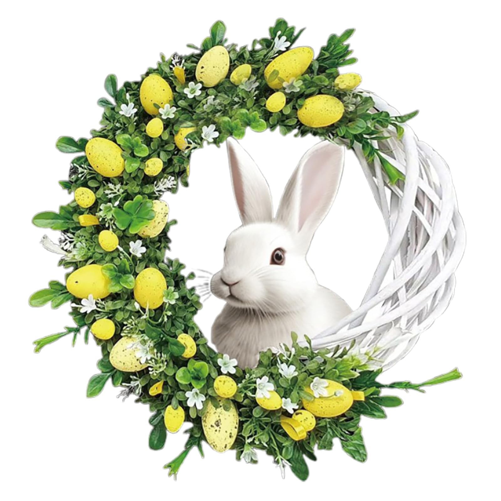10 Inch Easter Wreath Front Door Small Easter Egg Wreath Artificial ...