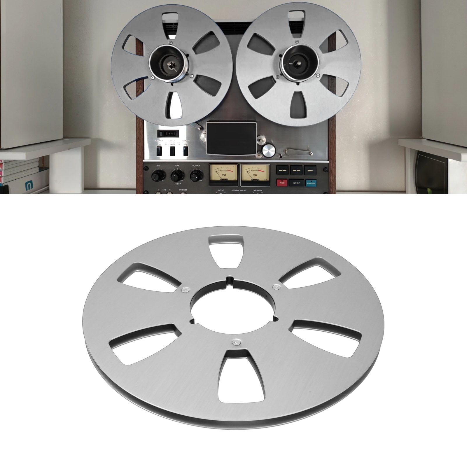 10 Inch Empty Tape Reel, Aluminum Alloy, 6 Hole Design, Universal, For
