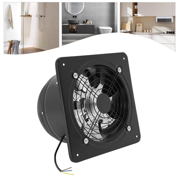 10 Inch Exhaust Fan, Portable Ventilation Fan, Wall Mounted Kitchen Exhaust Fan 30*30*16cm for Workshops, Basements, Garages