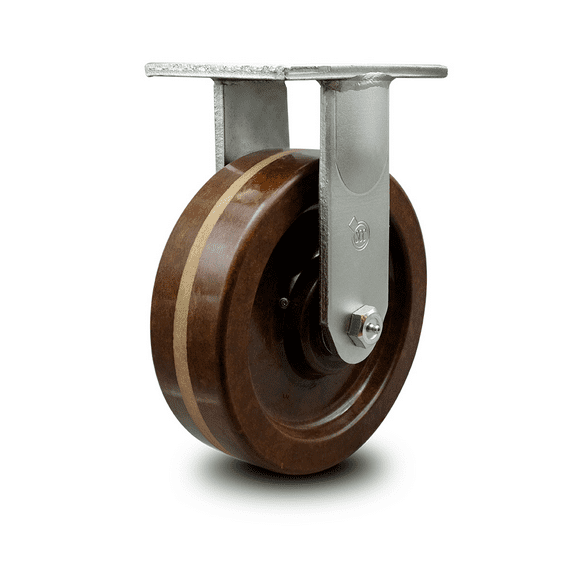10 Inch Extra Heavy Duty High Temp Phenolic Wheel Rigid Top Plate Caster SCC
