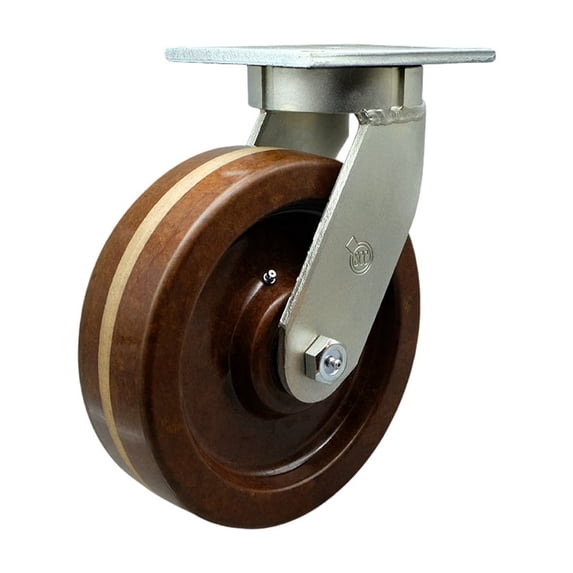 10 Inch Extra Heavy Duty High Temp Phenolic Wheel Swivel Top Plate Caster SCC