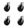 thumbnail image 1 of 10 Inch Extra Heavy Duty Phenolic Wheel Swivel Caster Set with 2 Swivel Locks, 1 of 2