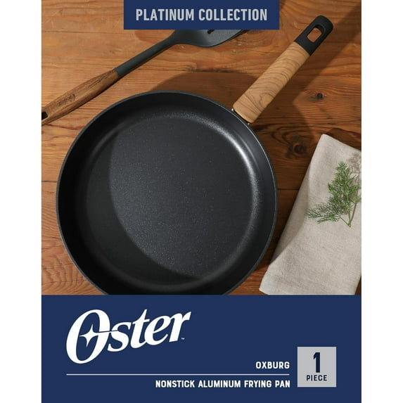 10 Inch Frying Pan Nonstick Ceramic Skillet with Wood Handles - Black