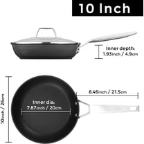 10 Inch Frying Pan Nonstick with Lid