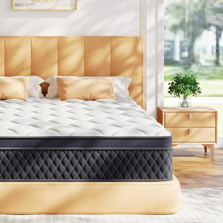 ELEMUSE 10 inch Full Mattress in A Box Memory Foam Hybrid Mattress with Individually Pocketed Springs for Isolate Motion Pressure Relief Certipur u