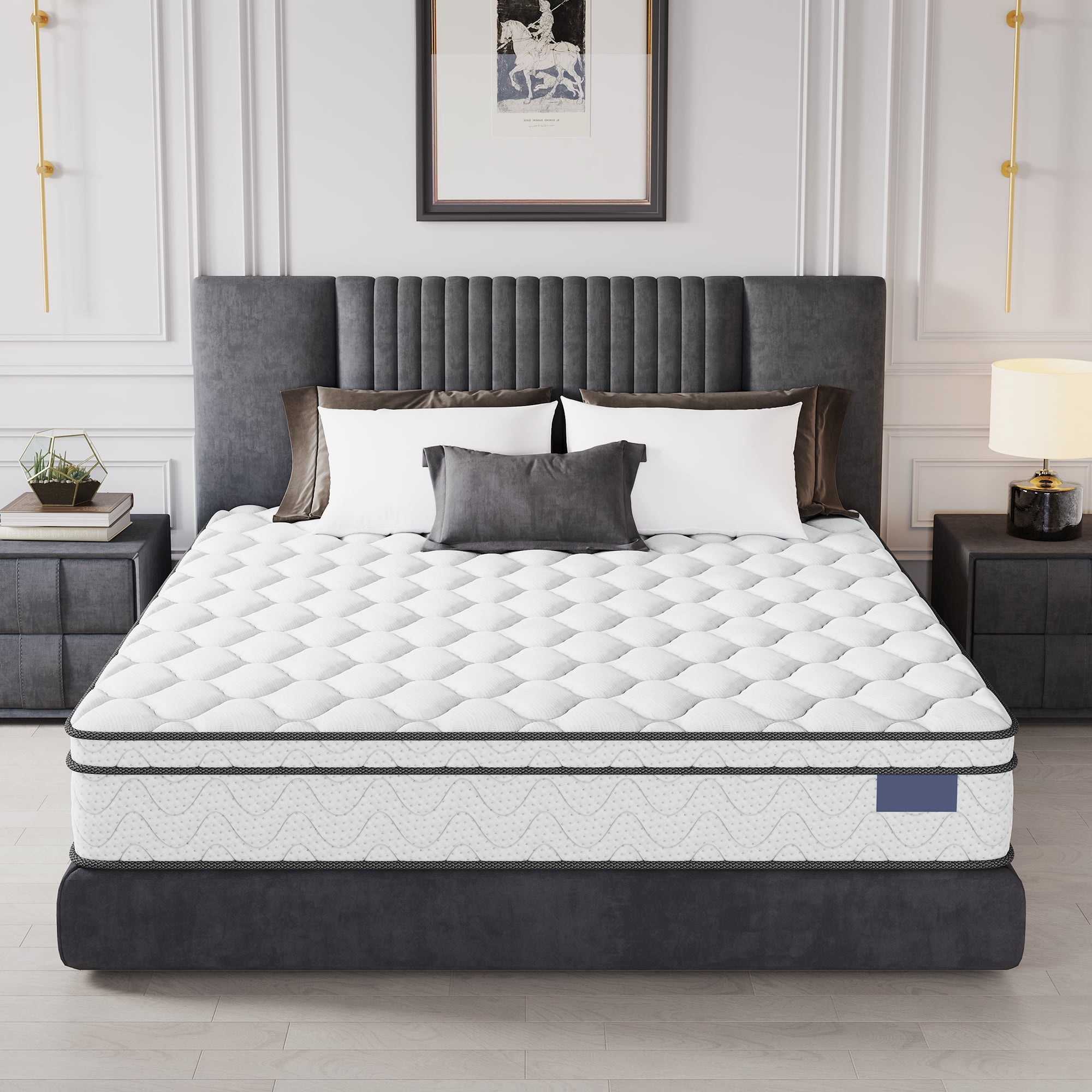 10 Inch Full Mattress, CertiPUR-US Certified Memory Foam Hybrid Mattress in a Box, Medium Firm Bed Mattress for Kids, Teens & Adults, Neche Single Mattress with Pressure Relief & Support