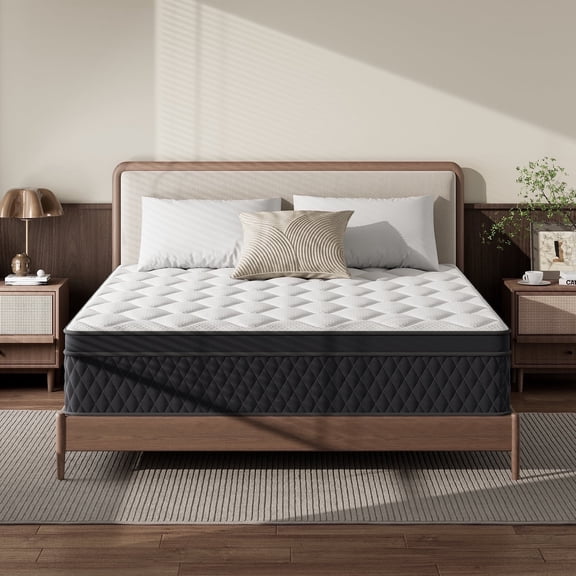 WARMKISS 10 Inch Full Mattress, Medium Pillow Top Hybrid Mattress-in-a-Box