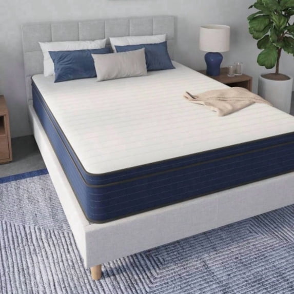 10 Inch Full Medium Firm Euro Top Mattress, Cooling Gel Infused Pocket Spring, CertiPUR-US Certified Bed in Box