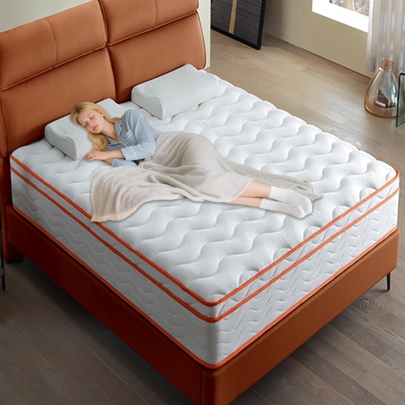 10 Inch Full Size Mattress in A Box, Full Size Memory Foam Mattress with Pocket Spring, Medium Firm for Pressure Relief, Motion Isolation, Certipur-Us Certified(Full, 10, 10, Inches)
