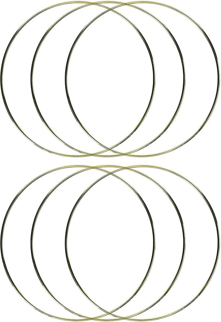6 inch Gold Metal Rings Hoops for Crafts Bulk Wholesale 12 Pieces