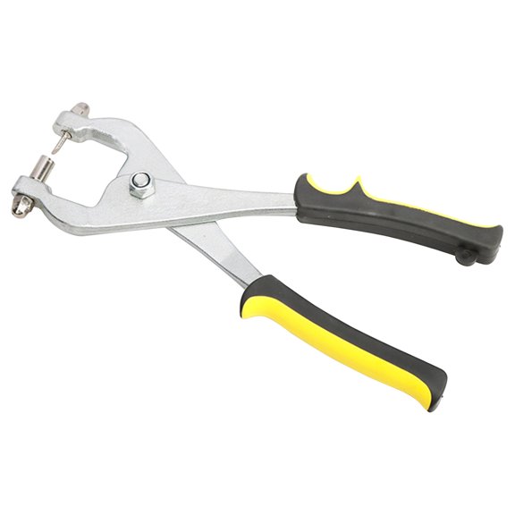 10-Inch Grid Hole Punch, 1/8" Metal Punch Pliers with Rubber Handle for Rivets & Thin Metal