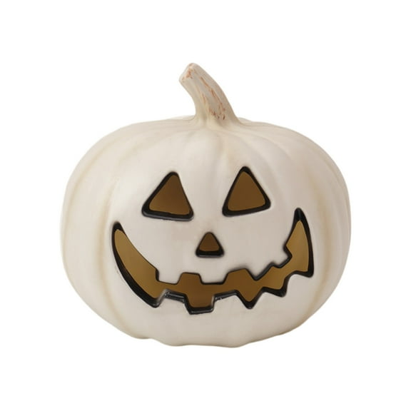 10 Inch Cross-Border Decorative Pumpkin Ornament, Light-Up Jack-O'-Lantern Decoration With Carved Face, Exquisite Handcrafted Design High-Quality Material Perfect For