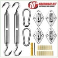 thumbnail image 1 of 10 Inch Hardware Kit for Rectangle/Square Sun Shade Sail Canopy, 316 Military-Grade Stainless Steel, 1 of 5