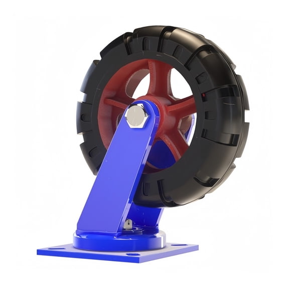 10 Inch Heavy Duty Caster, Swivel Pneumatic Caster Industrial Rubber Wheels for Outdoor Cart Dolly