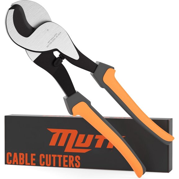 10 Inch Heavy Duty Cutters for Electrical Wire - Professional Shears for Copper & - Cuts up to 2/0 Wire - with Grip