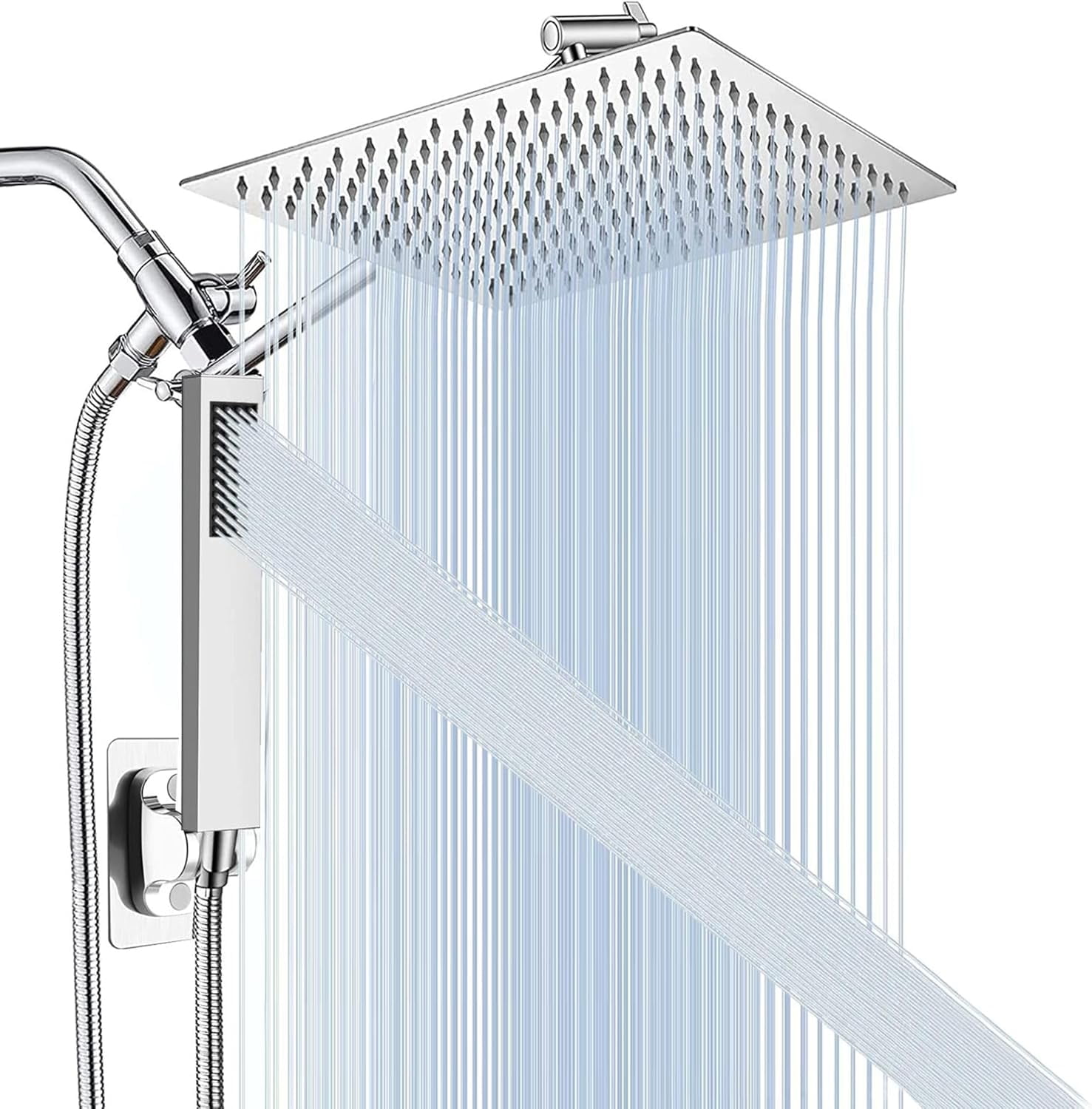 10 Inch High-Pressure Rain Shower Head/Handheld Shower Combo with 11 ...