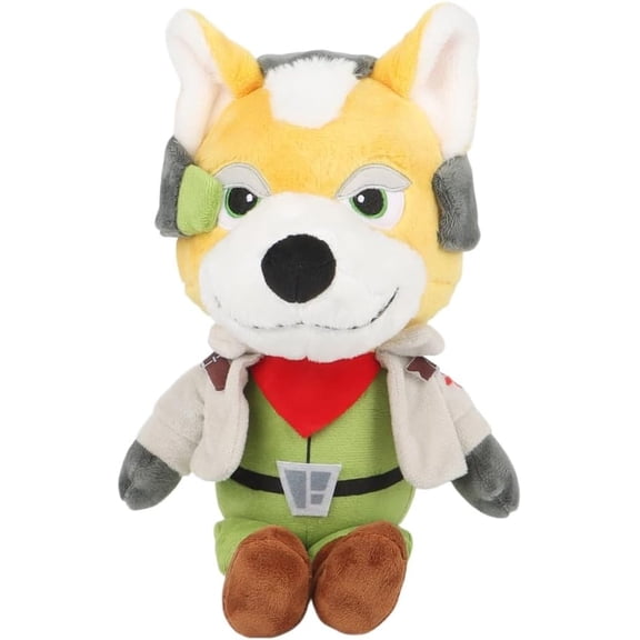 10-Inch Interstellar Fox Plush Toys Soft Sci-Fi Space Pilot Stuffed Animals with Communication Headset Retro Galactic Explorer Figure Doll for Gamer Room Decor, Teens & Adults Collectors Gifts