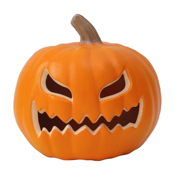 10 Inch Jack O Lantern Pumpkin Lights for Halloween Decorations, Glowing Electronic Lamp Blow Mold, Spooky Outdoor Front Porch Yard Scene Layout Display,Gold