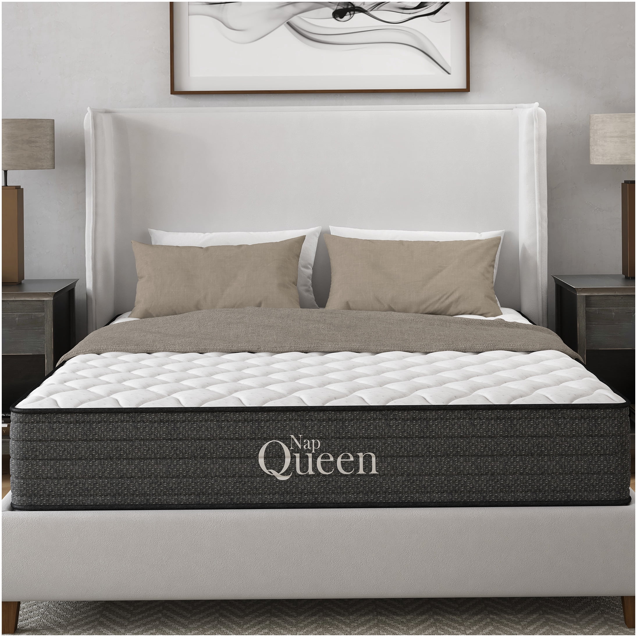 10 Inch King Hybrid Mattress, Gel Memory Foam & Pocket Springs, Medium-Firm for Cool Sleep & Support, CertiPUR-US Certified