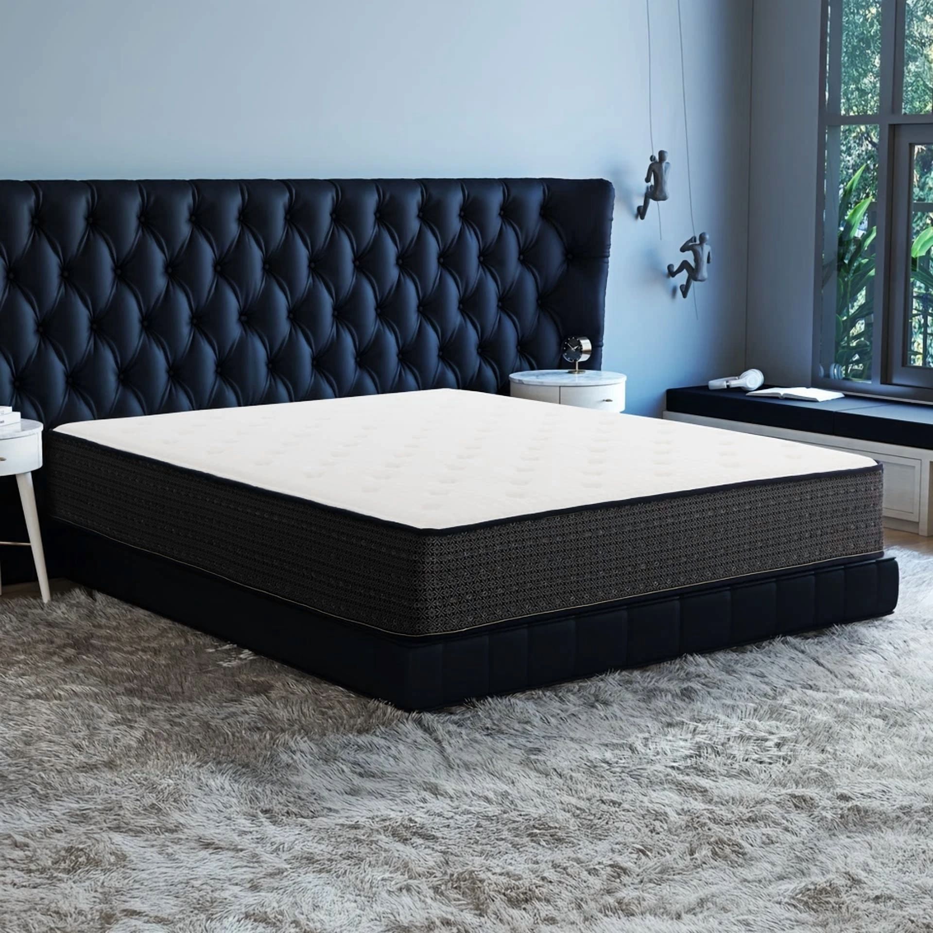 10 Inch King Size Hybrid Mattress with Gel Memory Foam, Pocket Coils, Pressure Relieve and Cooling Technology