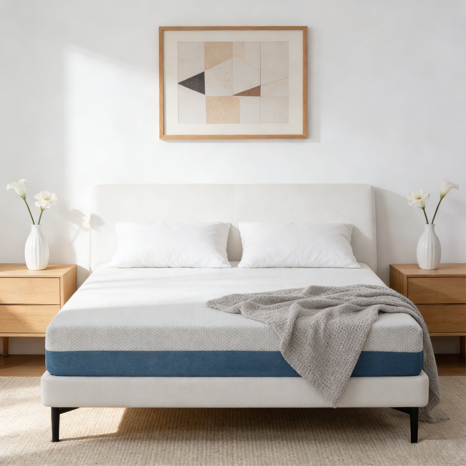 10 Inch King Size Mattress, Copper Infused Memory Foam Cooling Mattress, Made in Japan, 7-Zone Ergonomic Support for Back Pain Relief, Adjustable Bed Friendly, Bed in a Box