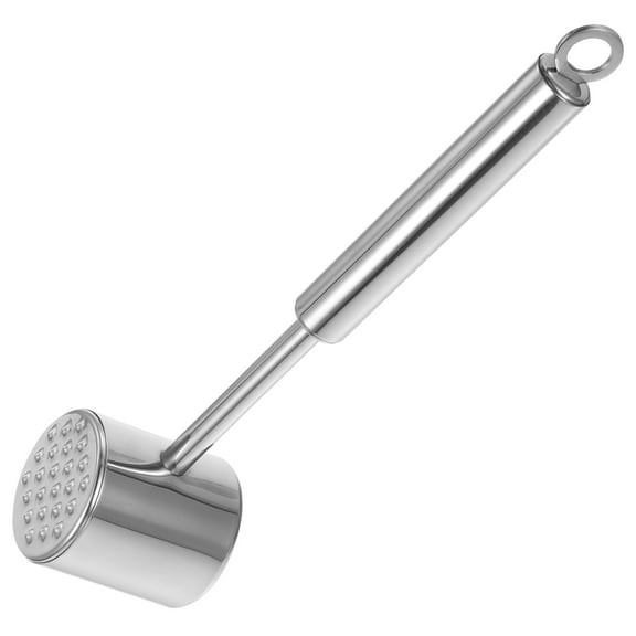 10 Inch Stainless Steel Meat Tenderizer Mallet Handheld Kitchen Tool for Steak Cooking and Meat Pounder