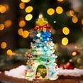 thumbnail image 1 of 10 Inch LED Mini Christmas Tree with Lights - Small Desktop Artificial Decor for Home Office Desk Shelf Decorations, 1 of 6