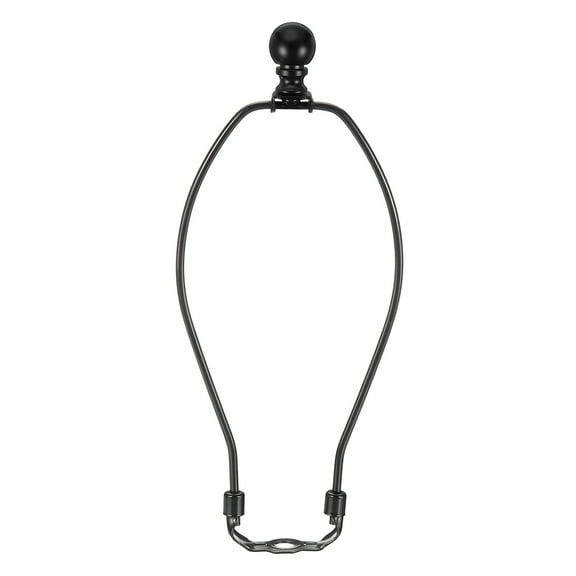 10 Inch Lamp Harp Kit with Finial, 1 Set Detachable Shade Bracket Holder, DIY Lighting Accessories for Table Floor Lamps, Black