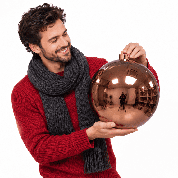 10 Inch Large Chocolate Brown Shinymas Ball Ornaments - Walmart.com