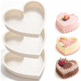 10 Inch Large Heart Shaped Cake Pans Set of 3 | Nonstick Silicone Molds ...