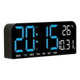 thumbnail image 1 of PEPWELL Dual-Use Wall/Desktop Digital Clock 10-Inch - Dual Alarm, Time/Temperature/Date Display, 4-Level Brightness, Auto Night Mode, Gift for Middle-Aged & Elderly/Home Decoration, 1 of 12