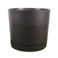 thumbnail image 1 of 10-Inch Large Modern Cylinder Planter, Thick-Walled Plastic Plant Pot with Drainage Holes and Detachable Saucer for Indoor & Outdoor Plants Flowers,B, 1 of 8