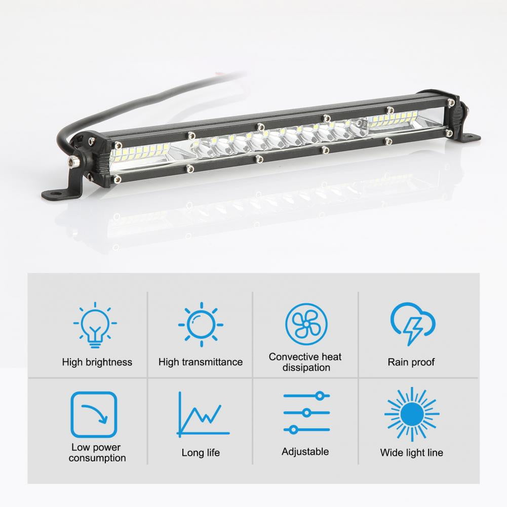 10 Inch Led Light Bar Off Road White Spot Flood Beam Waterproof Led ...