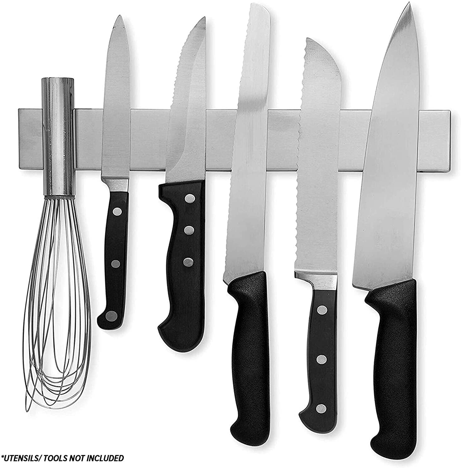 Cohesion 5 PCS Kitchen Knife Set with Magnetic Knife Holder Strip