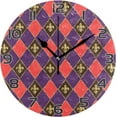 thumbnail image 1 of 10 Inch Mardi Gras Wall Clock, Silent Non Ticking Battery Operated Round Clock for Kitchen Office School Home Decorative, 1 of 7