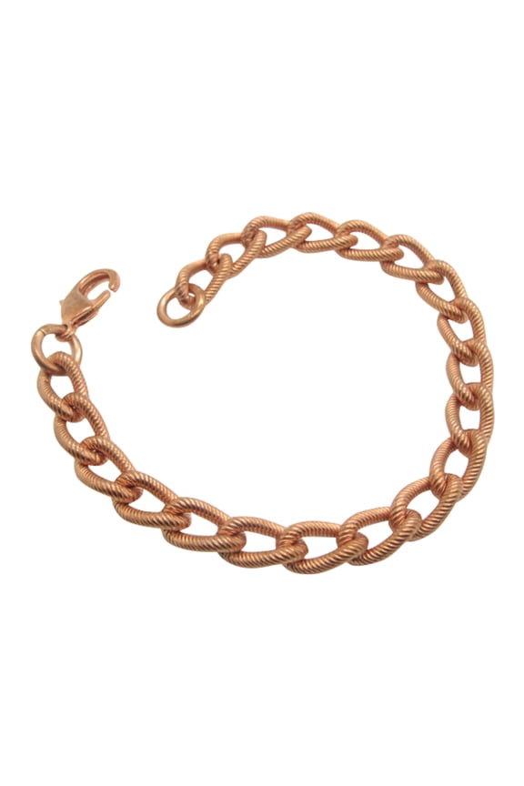 10 Inch Men's Solid Copper Link Bracelet CB792G - 1/4 of an inch wide. Thick and Durable.