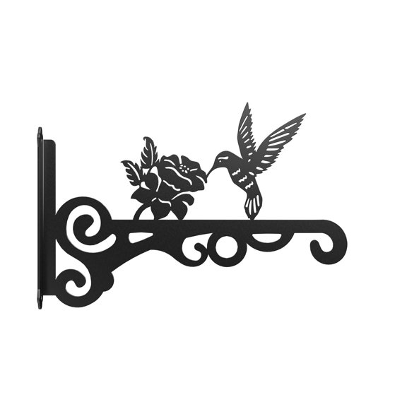 10 Inch Metal Aesthetic Wall Hanger, Bird Pattern Design, Indoor/Outdoor Hooks for Bird Feeder/ Wind Chime/Plants, Holds Up to 18lb