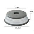 thumbnail image 1 of 10 Inch Microwave Food Cover & Collapsible Silicone Mat - Splatter Guard, Plate Holder & Kitchen Colander for Meal Prep, Gray, 1 of 1
