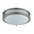 thumbnail image 1 of 10 Inch Modern Ceiling Lamp with Frosted Acrylic Plate, Steel Trim, White, 1 of 5
