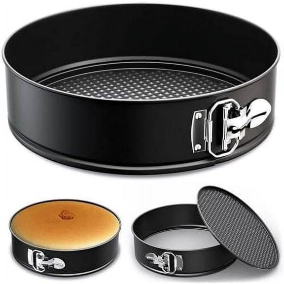 10 Inch Non-stick Springform Pan Cheesecake Pan Cake Pan, Cheese Cake Pans with Removable Bottom for Baking, Deep Dish Pizza Pan Spring Form Pan for Cheesecake Black 10 Inch Black 10 Inch