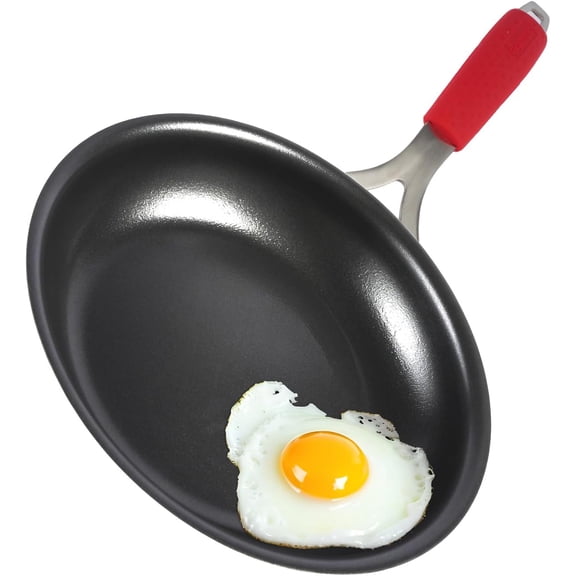 10 Inch Nonstick Frying Pan, Tri-Ply Clad Stainless Steel Skillet with Reinforced Coating, Detachable Handle with Silicone Sleeve, Dishwasher & Oven Safe, Induction Compatible, PFOA-Free