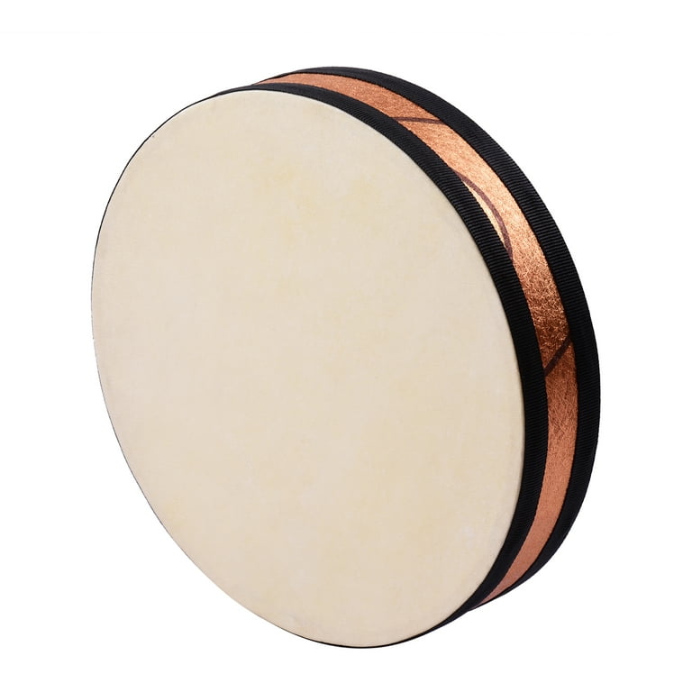 10 Inch Ocean Drum Wooden Handheld Sea Drum Percussion Instrument Gentle  Sea Sound Musical Toy Gift for Kids