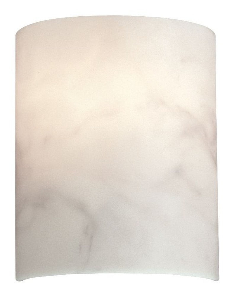 White Alabaster Dimmable Direct Wired Wall Sconce