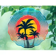 10 Inch Palm Trees Sunny Island Hanging Wind Spinner Yard Garden 10rw033